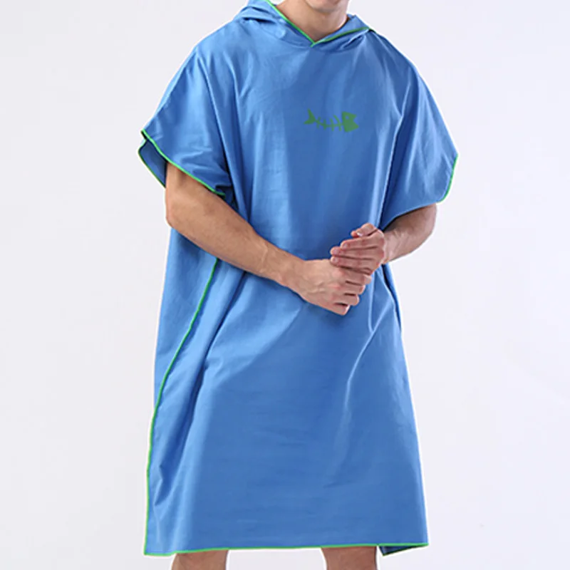 

New Quick Drying Changing Robe Bath Towel Outdoor Adult Hooded Beach Towel Poncho Women Men Bathrobe Towels Swimsuit Cloak Pink