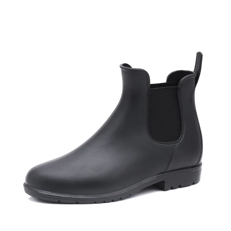 

2021 Latest Men's Fashion Chelsea Short Rain Boots Women's Elastic Rain Boots Martin Boots Non-slip Water Boots Couple Shoes