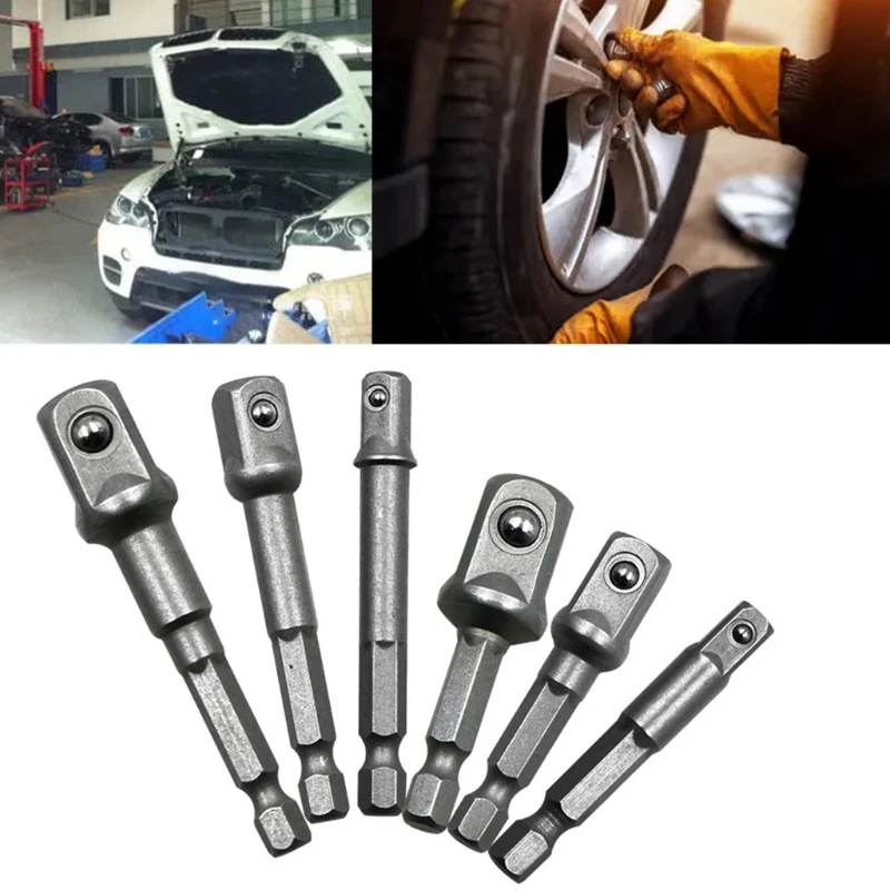 

M89B Extension Socket Adapter Set Adapt Your Power Drill to High Torque Impact Wrench Shank to 1/4" 3/8" 1/2" Extension