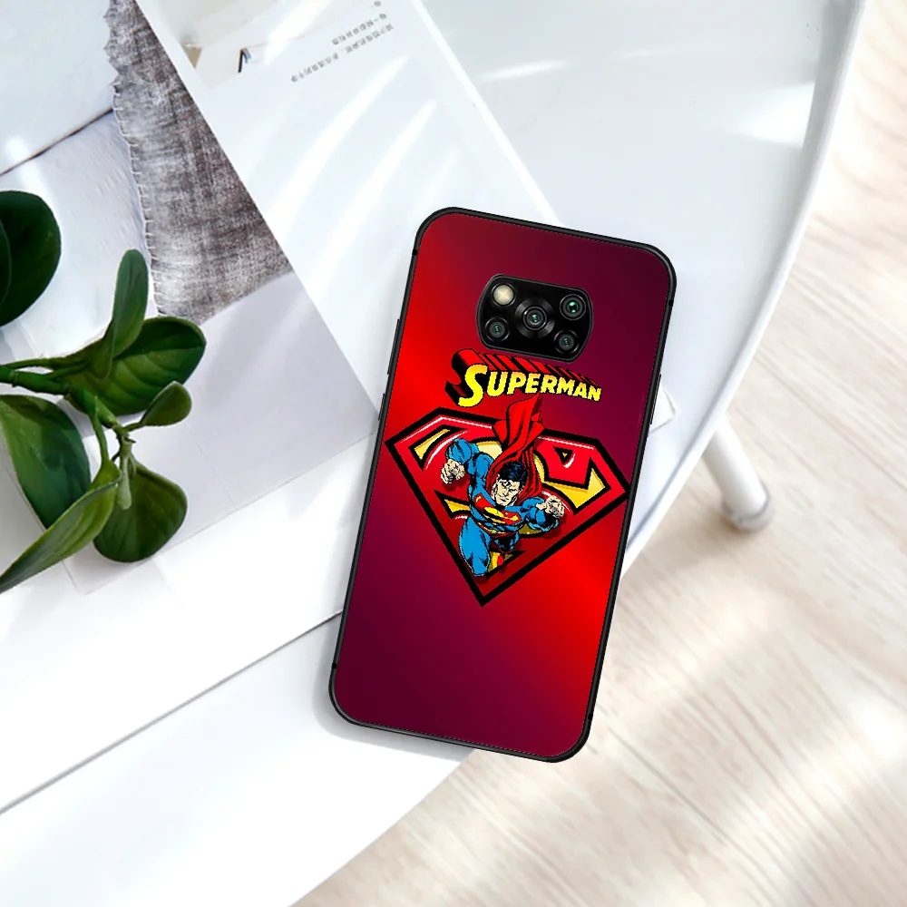 

Super Hero Supermans Phone Case For Xiaomi Mi Note 10 A3 9 MAX 3 A2 8 9 Lite Pro Ultra black Etui Fashion Funda Silicone Hoesjes