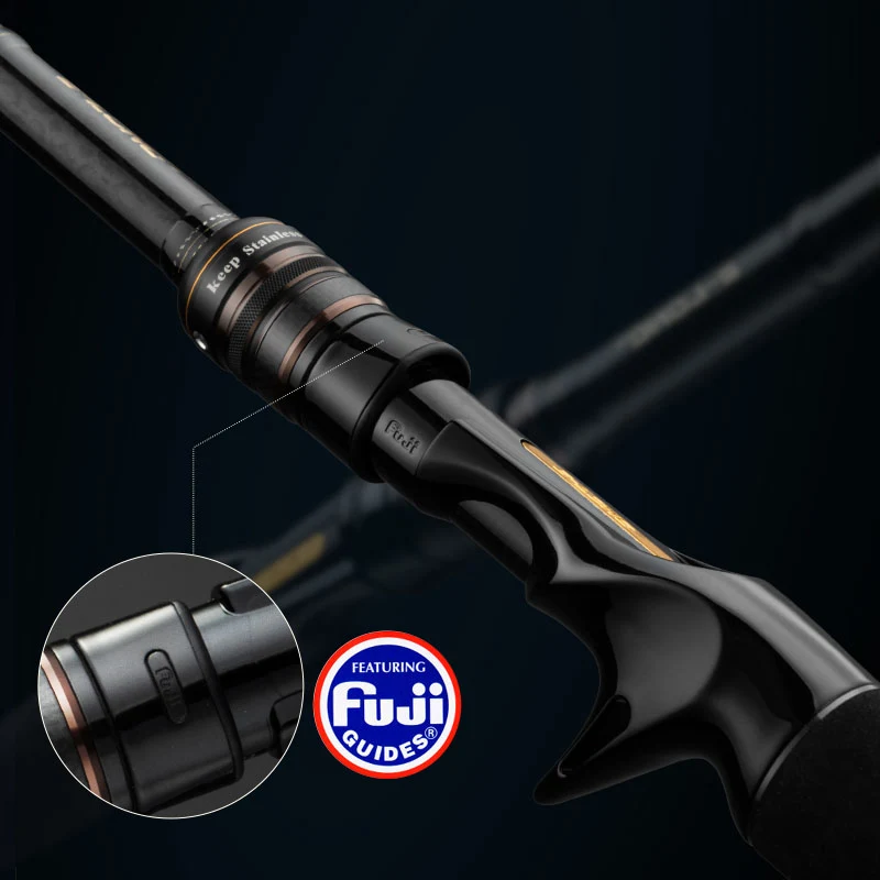 ONASN Black sharks  Fishing Rods H   XXXH  High Quality Spinning & Casting Fuji Ring Carbon Fast Action Travel Feeder Rod For Ba enlarge