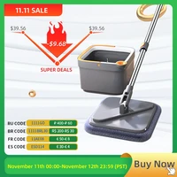 mop with bucket tornado dry cleaning spin and go mop decontamination separation wash floor rotating squeeze mop with 2 cloth