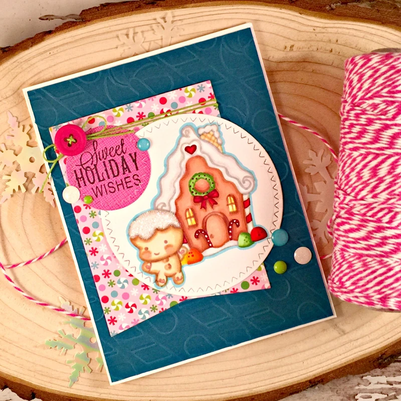 Gingerbread Spreading Good Cheer Clear Stamps For DIY Card Making Gingerbread+Phrases Kids Transparent Silicone Stamp new 2019 | Дом и сад