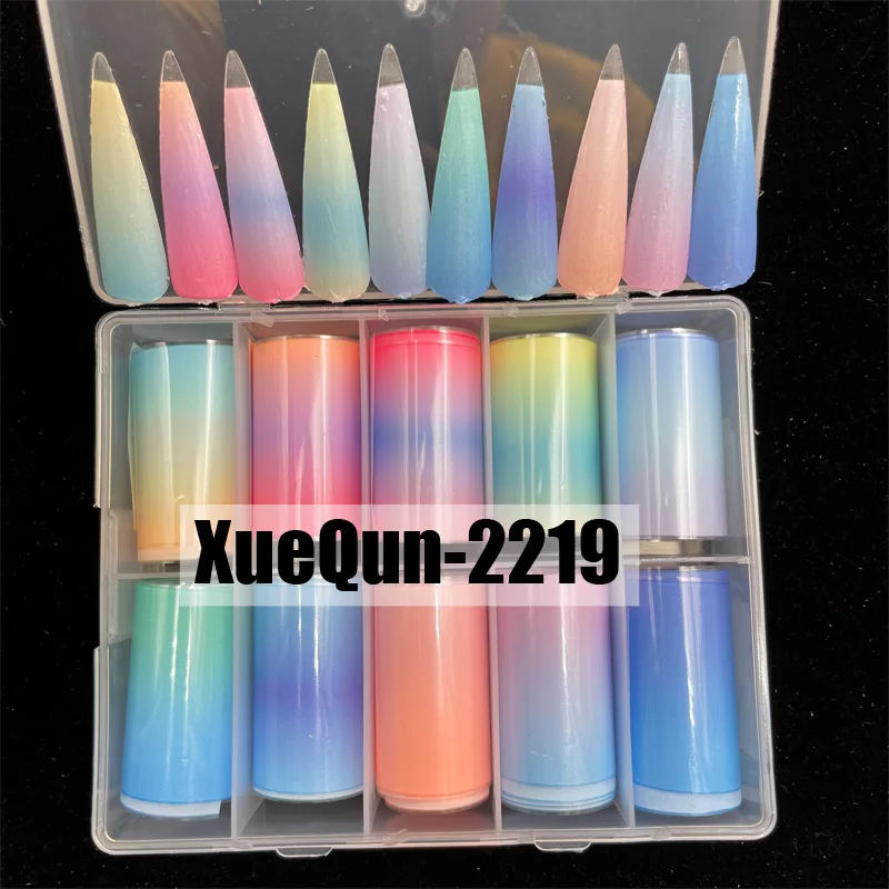 

XueQun 4*100cm Neon Color Designer Nail Foil