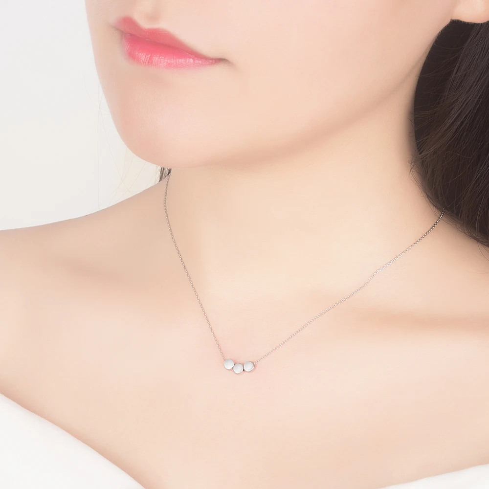 Простые серебряные ювелирные изделия женские модели ожерелье из стерлингового