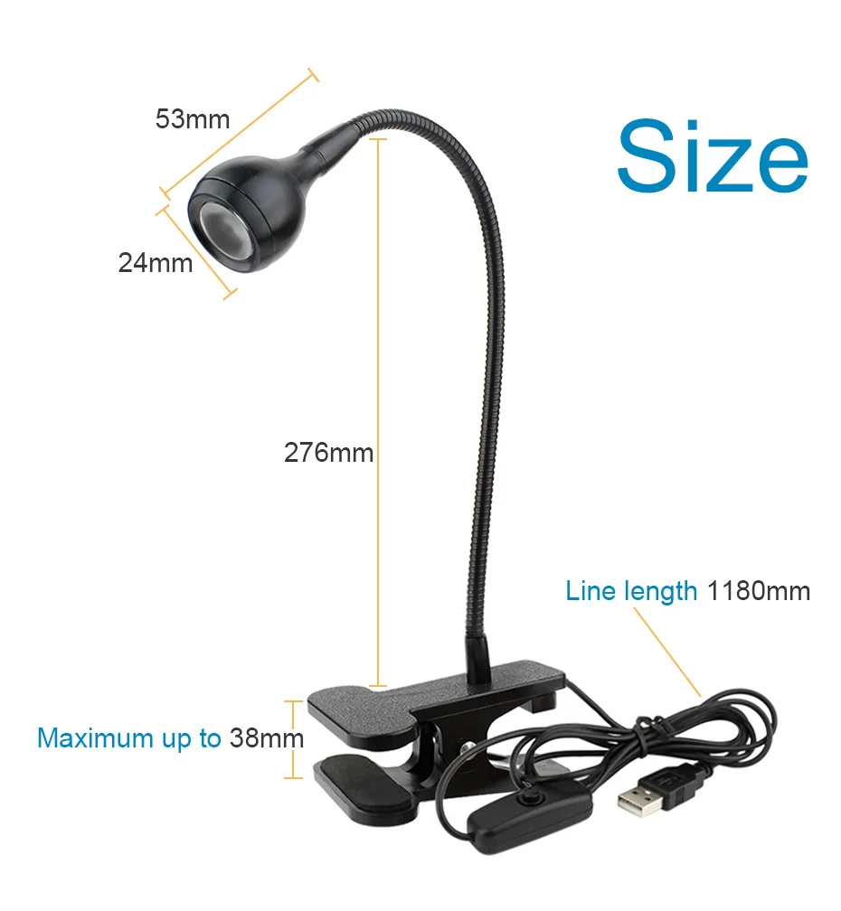 USB СВЕТОДИОДНЫЙ светильник для чтения книг, светильник DC5V mini leeslamp 3 Вт lampara, Гибкая Складная Лампа для защиты глаз, usb настольные лампы luz