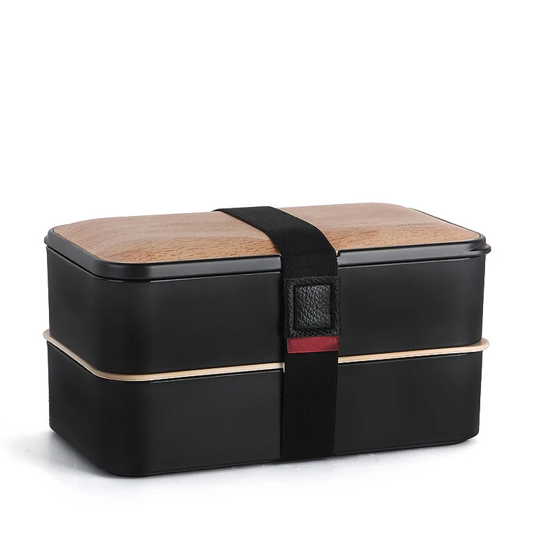 Lunch Box Wood Grain Bento with Tableware Healthy Eco-friendly Insulation Portable Food Storage Container | Дом и сад