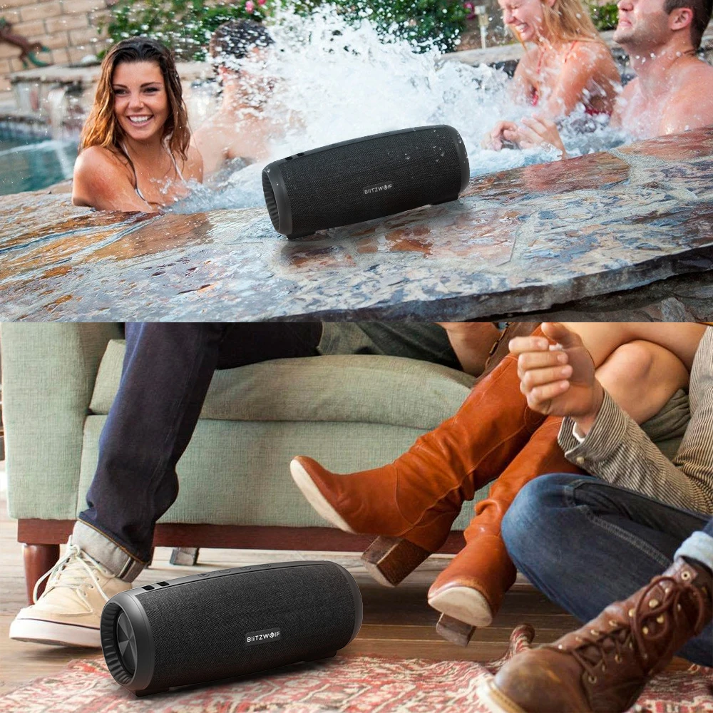 BlitzWolf BW WA1 12 Вт беспроводной bluetooth 5 0 динамик двойная пассивная диафрагма TWS стерео
