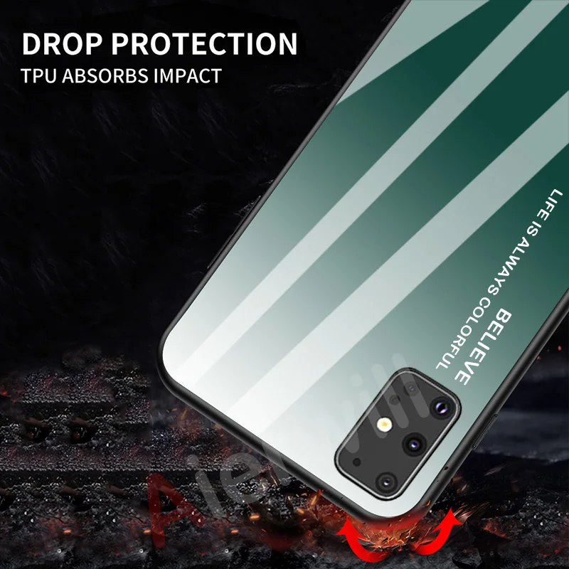 Чехол-бампер для Samsung Galaxy S20 S 20 ультра роскошный градиентный чехол из закаленного