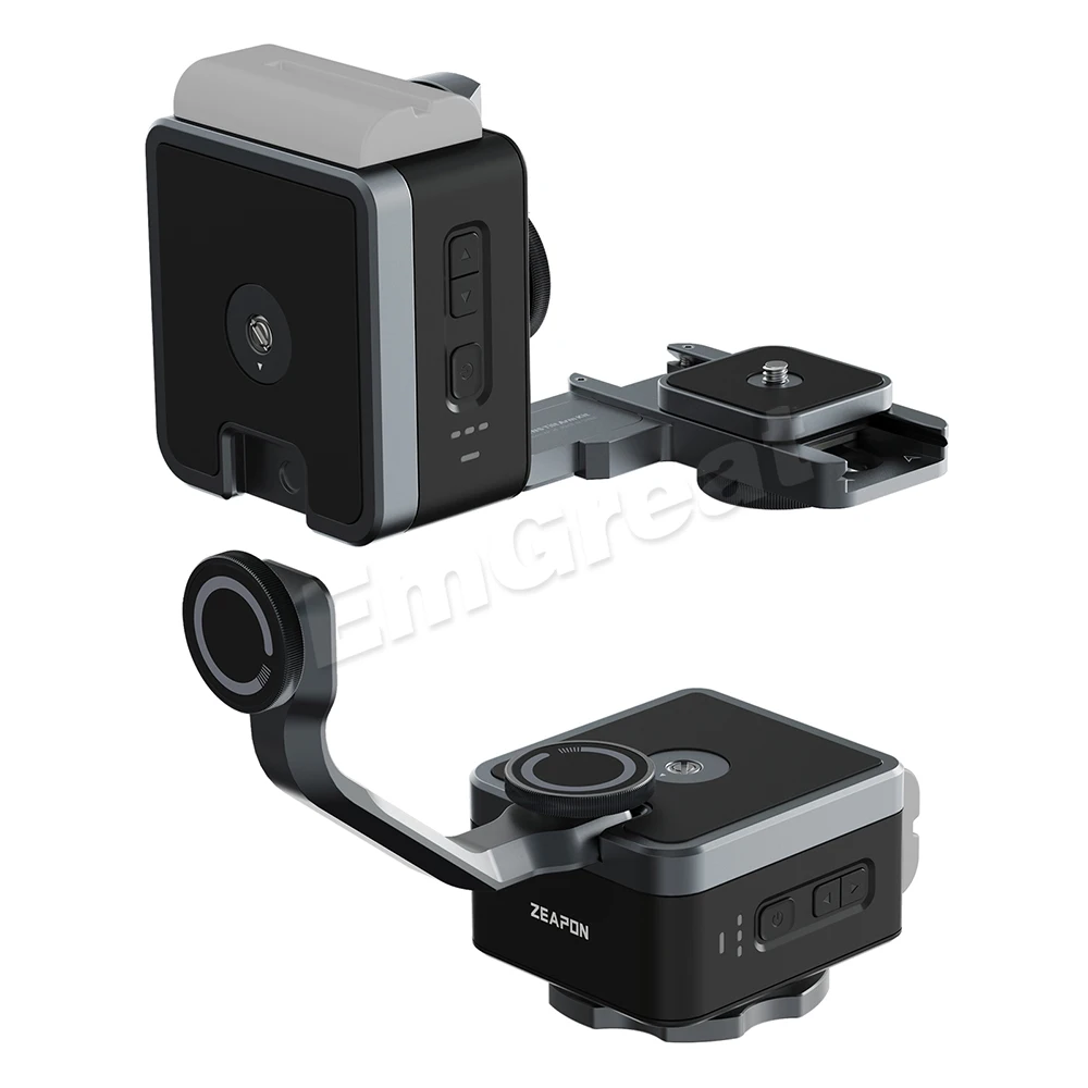 Zeapon PONS PT PD-E1 Motorized Pan Head Horizontal Load 50Kg Double Axis Linkage 360 Degree Panoramic Shooting 1/4 & 3/8 Screw |