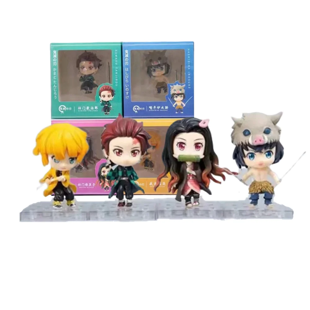 Демон убийца Аниме фигурки Kimetsu no Yaiba экшн фигурка Kamado Tanjirou Nezuko Agatsuma Zenitsu Inosuke