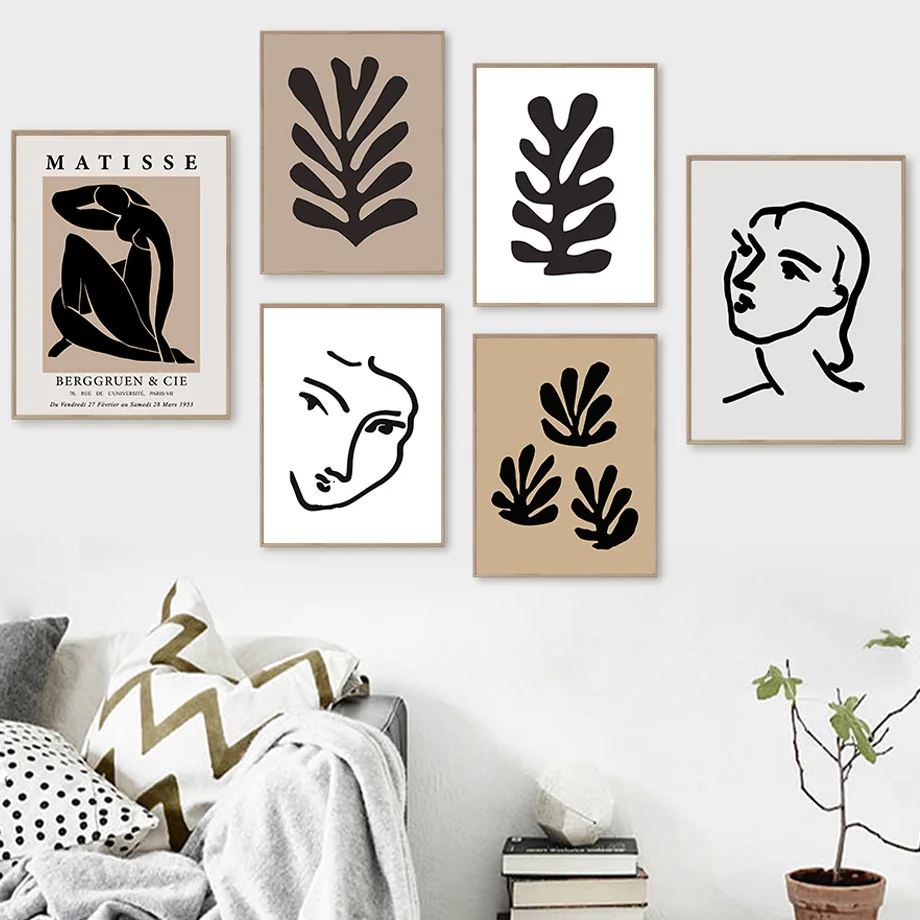 

Matisse Girl Face Abstract Minimalist Wall Art Canvas Painting Nordic Posters And Prints Wall Pictures For Living Room Decor