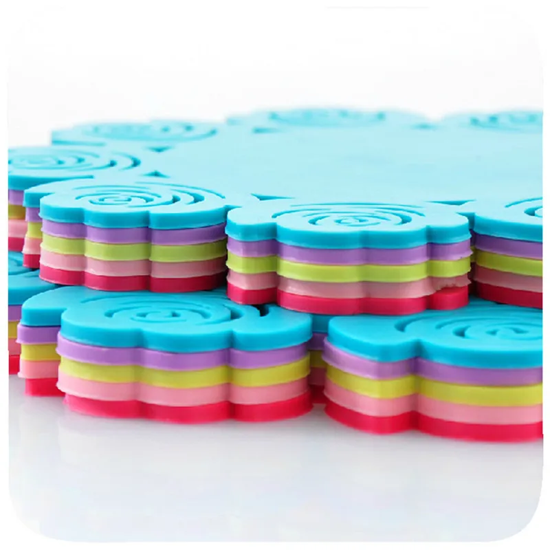 Модный силиконовый коврик для стола с цветочным рисунком розы Кухонное