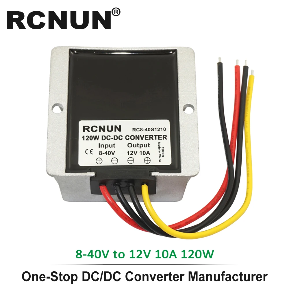 8-40V to 12V 10A RCNUN DC 8-40V к DC 12V 13,8 V 1A 3A 6A 10A 15A 20A 25A повышающий понижающий преобразователь стабилизатор напряжения CE RoHS для автомобилей на солнечной батарее - Цвет: 8-40V to 12V 10A