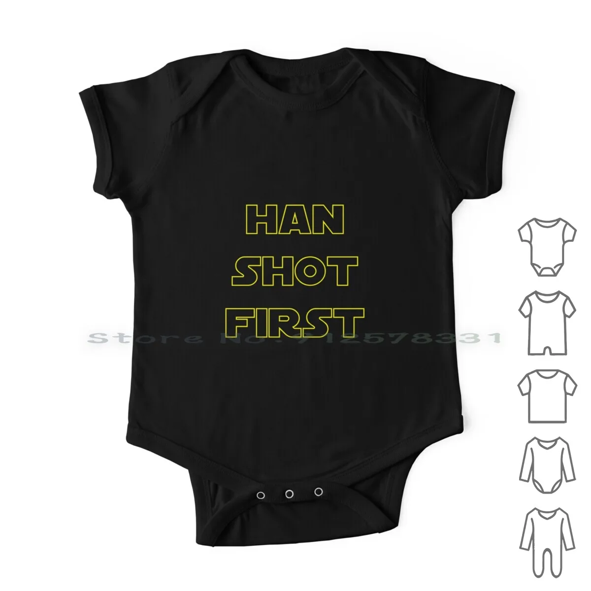 Han Shot First Newborn Baby Clothes Rompers Cotton Jumpsuits Lucasarts Lucasfilm Galaxy Galactic Republic Jedi Lightsaber Light