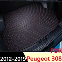 sj car trunk mat tail boot tray auto floor liner cargo carpet luggage mud pad cover accessories fit for peugeot 308 2012 13 2019