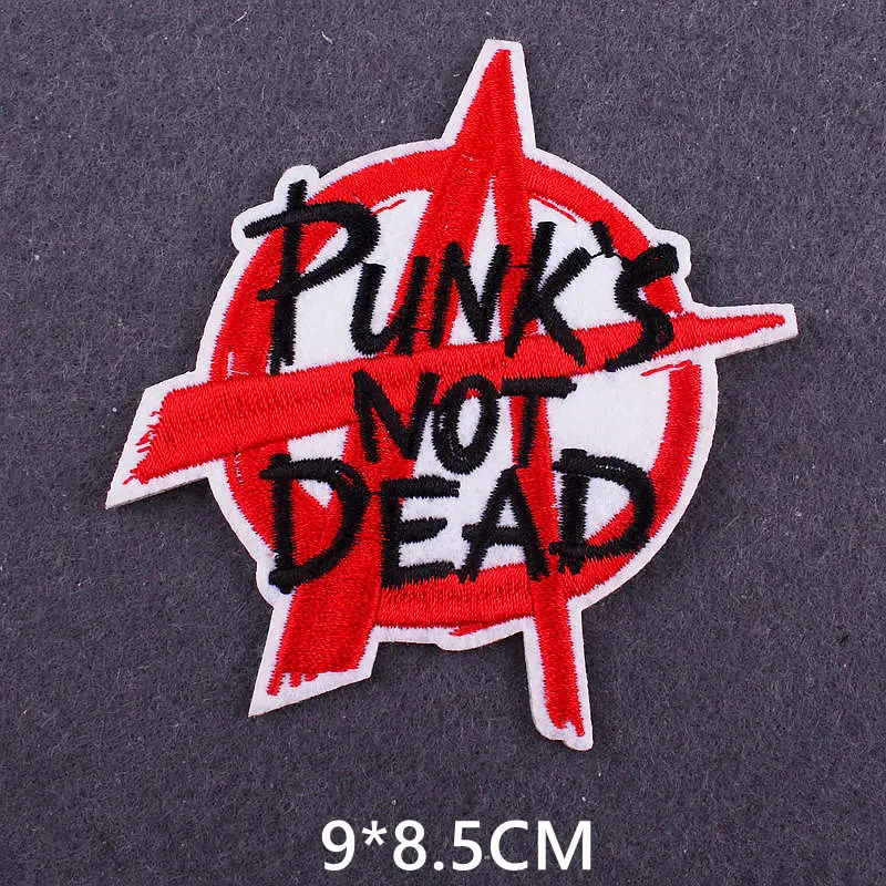 Нашивка в стиле панк сделай сам вышитая заплатка хиппи рок для курток джинсов
