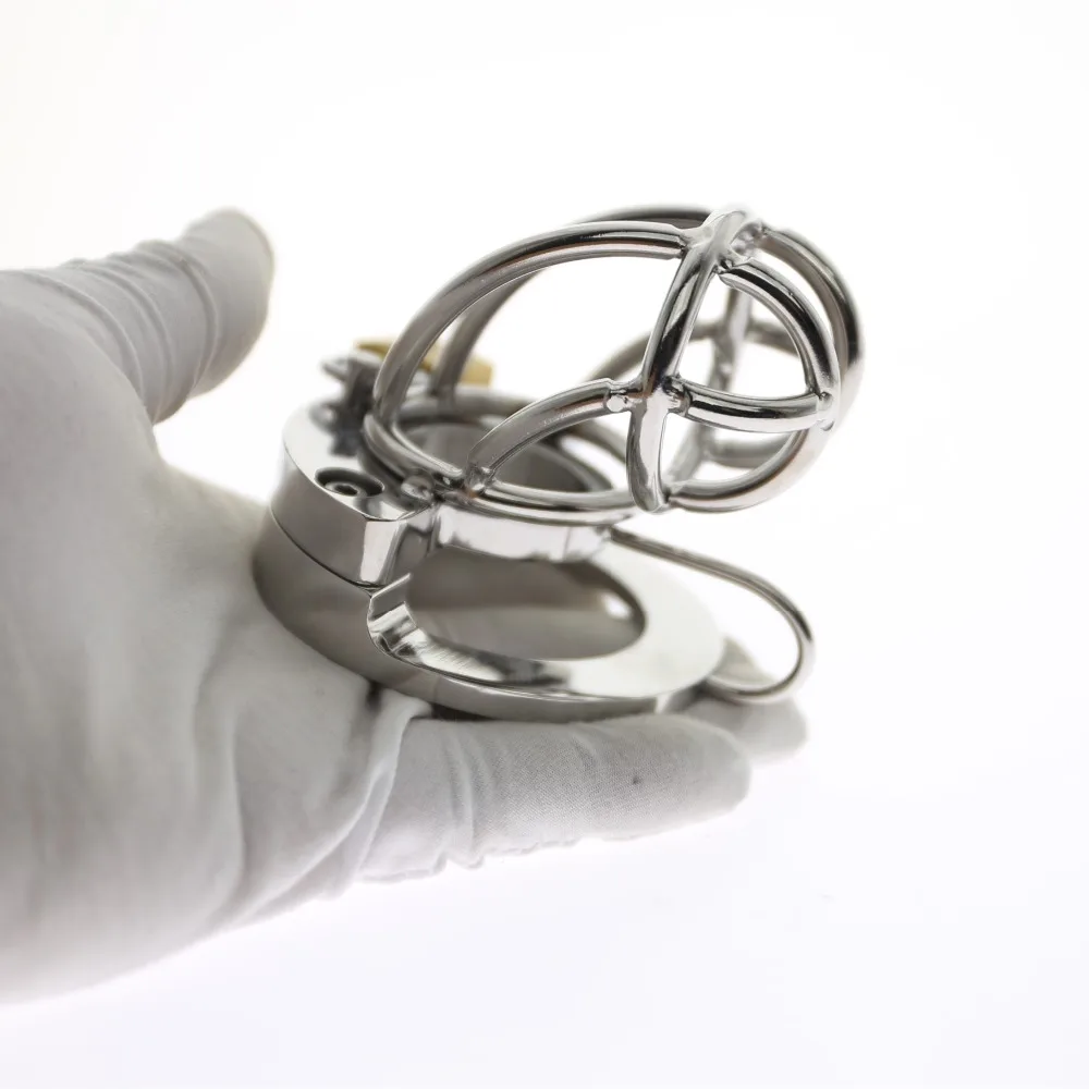 2 в 1 носилки клетка для пениса кольцо петуха Металлический Пояс верности БДСМ