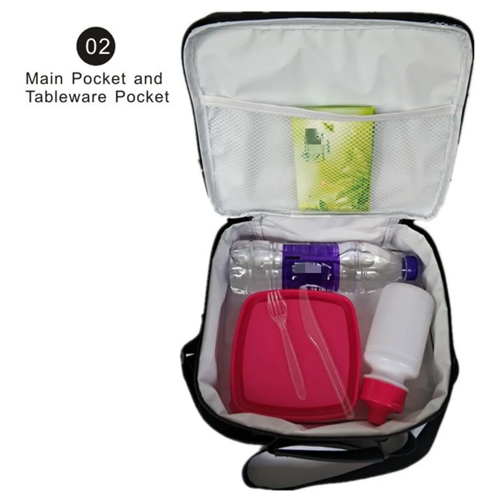 H Styles Lunch Bag Boy Girl School Portable Lunch Box Women Men Reusable Food Bag Children Insulation Picnic Box Mochila