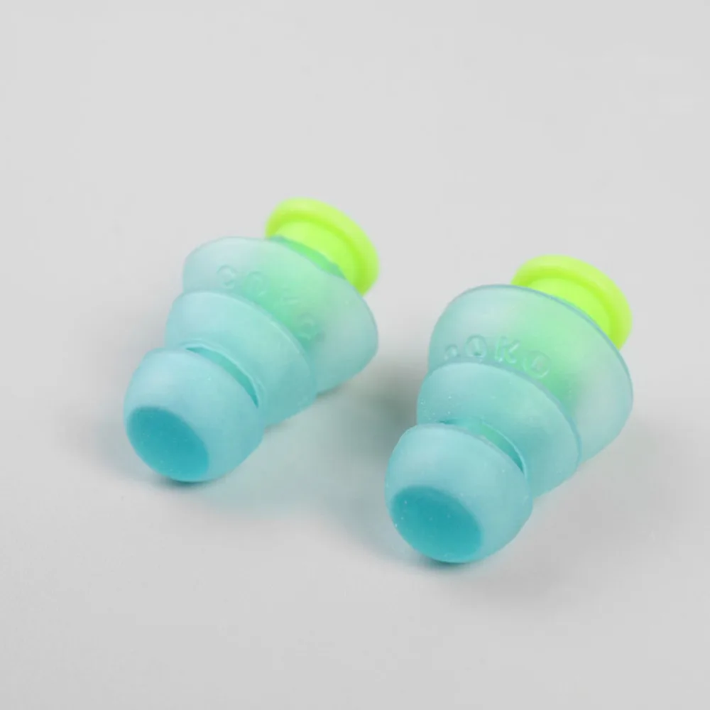 

1 Pair DJ Earplugs Box Packed Earplugs Hearing Protection Noise Reduction Earplug (Blue)