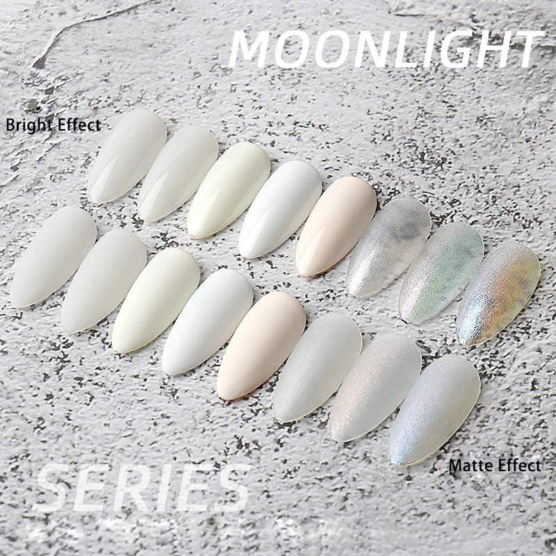 

SKVP 8ml White Series Gel Nail Polish Varnish High Gloss Auroras Shining Soak Off UV Gel Base Top Coat Varnishes Gel Nail Art