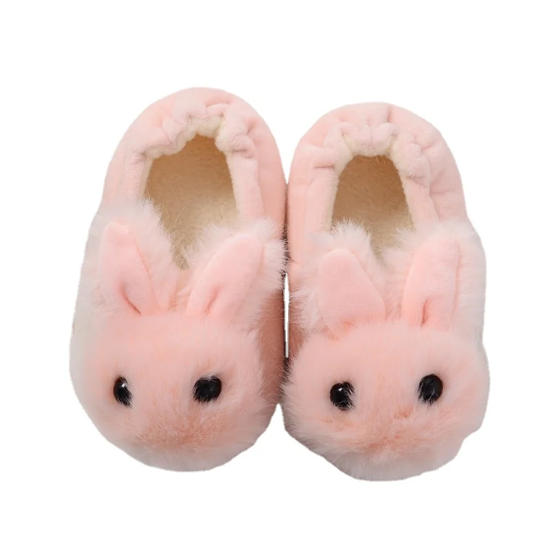 

Baby Winter Slippers Children Boys Girls Cute Cartoon Rabbit Slipper Kids Indoor Fur Warm Shoes Child Home Floor Shoes