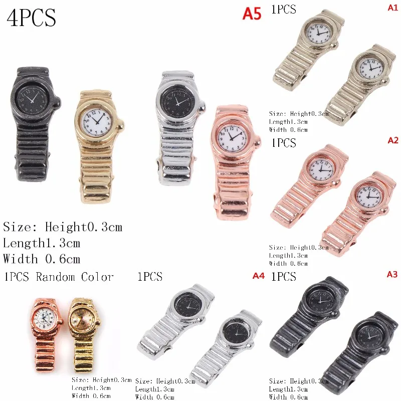 

Multiple Colour 1:12 Scale Miniature Watch For Dollhouse Decor Accessories Mini Furniture Toy