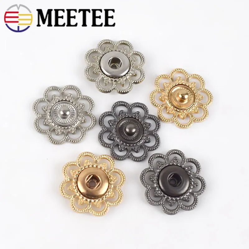 Meetee 10 комплектов пустотелые металлические кнопки 22/25 мм крепеж пресс-шпилька