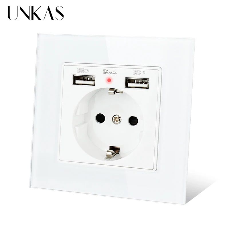 UNKAS серого цвета с украшением в виде кристаллов Стекло Панель EU стены Мощность