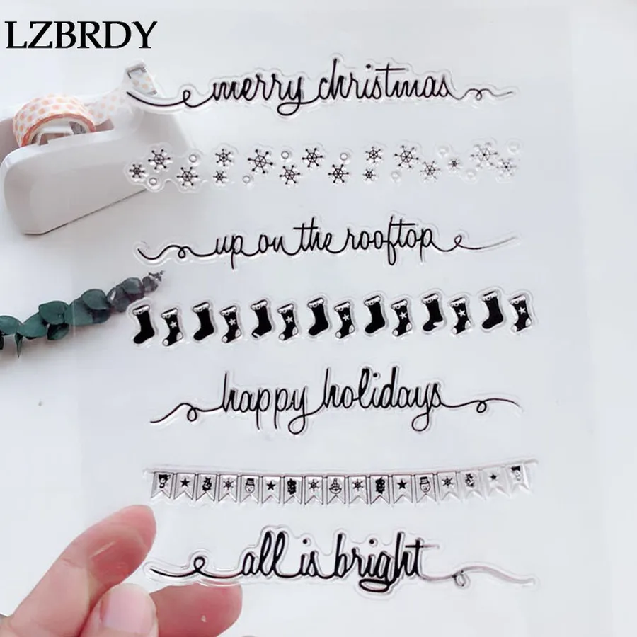 Новинка 2019 рождественские носки с надписью Merry Christmas снежный цветок флаг