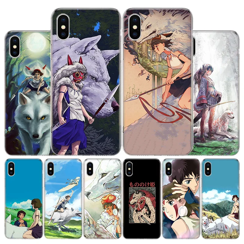 

Princess Mononoke Cover Phone Case For Apple iPhone 11 12 13 Pro XR X XS Max 7 8 6 6S Plus + Mini 5S SE Print Shell Coque Fundas