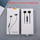Наушники-вкладыши Realme Buds 2 с разъемом 3,5 мм, Спортивная гарнитура с микрофоном и усилением басов для Realme 6 Pro 6 6i X50 Pro X2