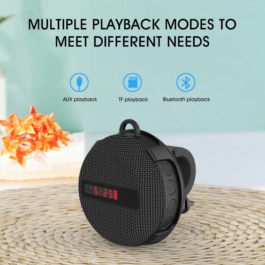 

Bluetooth-compatible Speaker Outdoor Bicycle Portable Wireless Bicycle Speaker Stereo Hands-Free With Digital Display