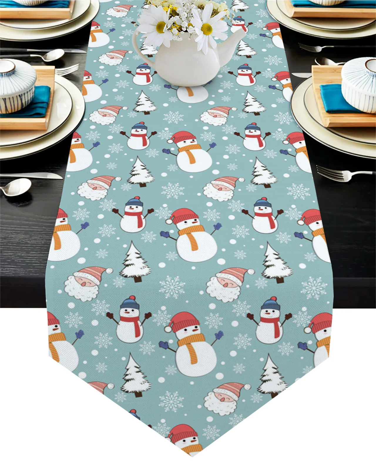 

Рождественская скатерть в виде снеговика, Санта-Клауса, рождественские украшения для дома, скатерть для свадебной вечеринки, домашний деко...