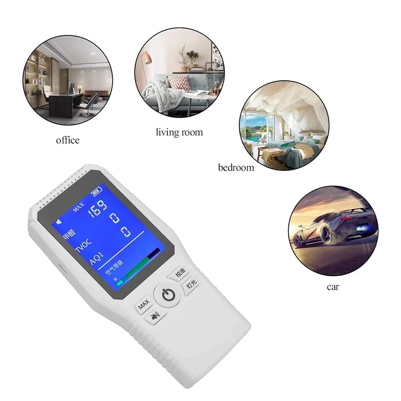 

Air Quality Monitor Formaldehyde PM2.5 Micrometre Particulate Matter Pollution Multi Testers for Indoor Home Uses