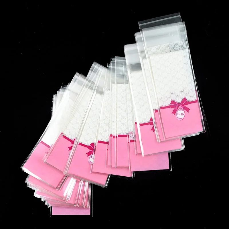 

100pcs/lot Mini Cute Plastic Cookie Cupcake Wrapper Bags For Wedding Birthday Party DIY Gift Packaging Pouch