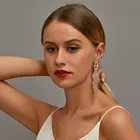 2020 новейшие серьги с кисточками, Преувеличенные геометрические хрустальные серьги-капли, обручальное свадебное платье, аксессуары, ювелирные изделия