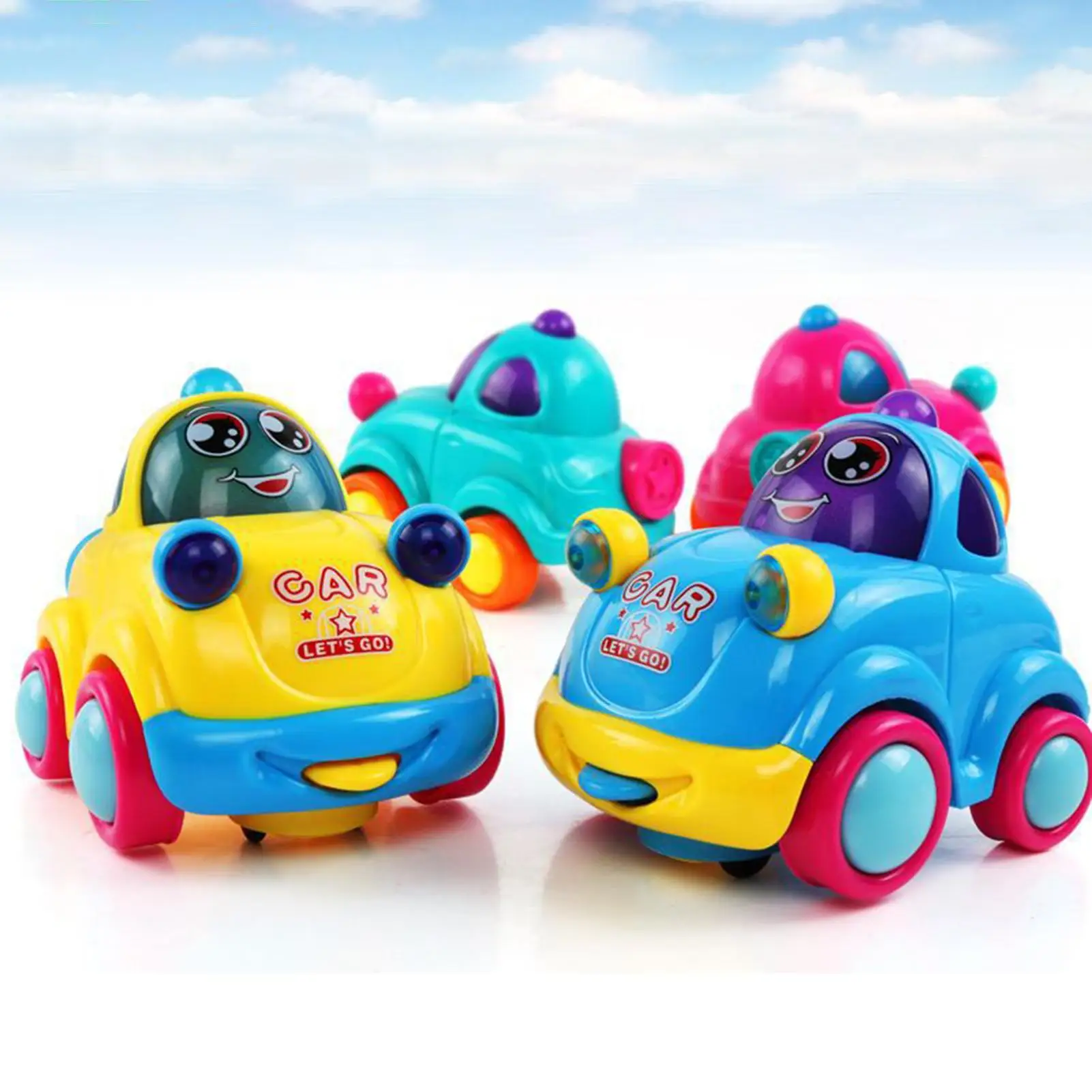 

Baby Cute Cartoon Multifunctional Universal Wheel Toy Car with Sound Light