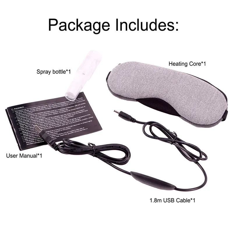 Новинка маска для глаз из хлопка с контролем температуры и подогревом сна сухая