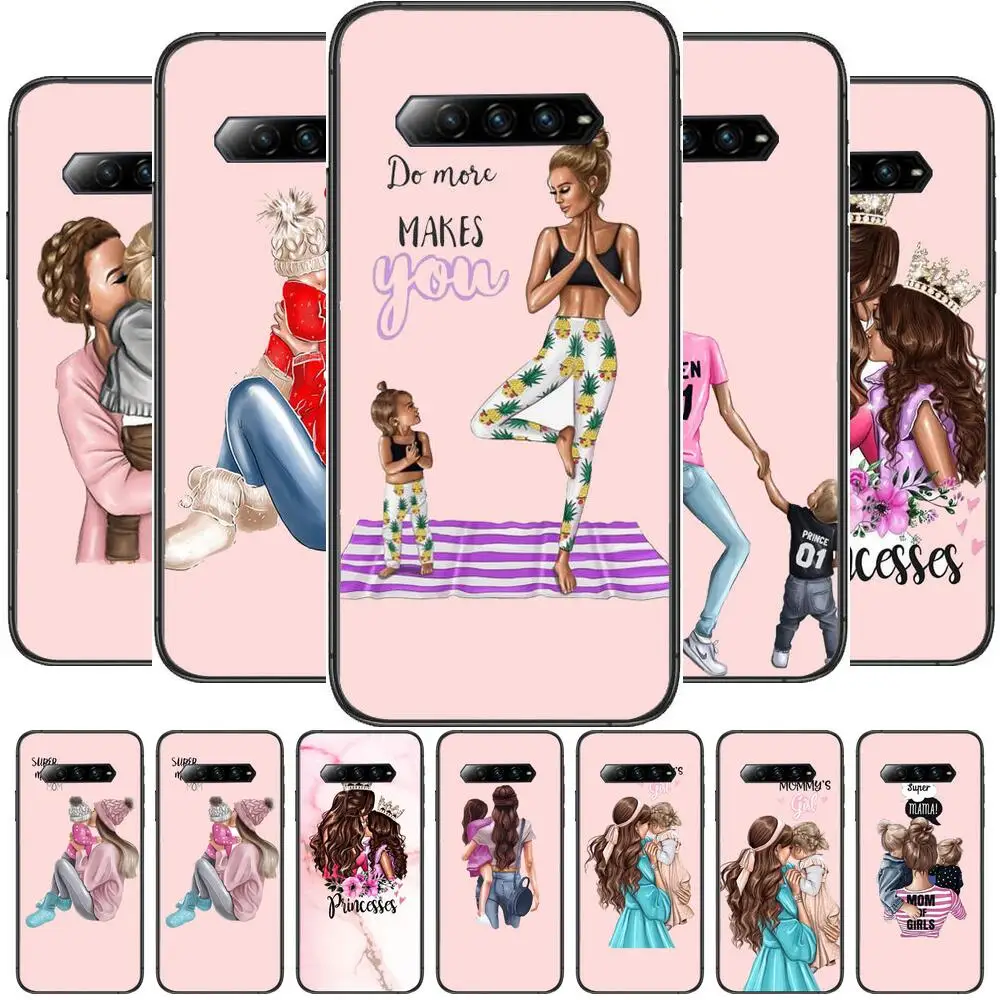 

Fashion super mom baby Phone Case For xiaomi redmi Black Shark 4 Pro 2 3 3s Cases Helo Black Cover Silicone Back Prett mini cove