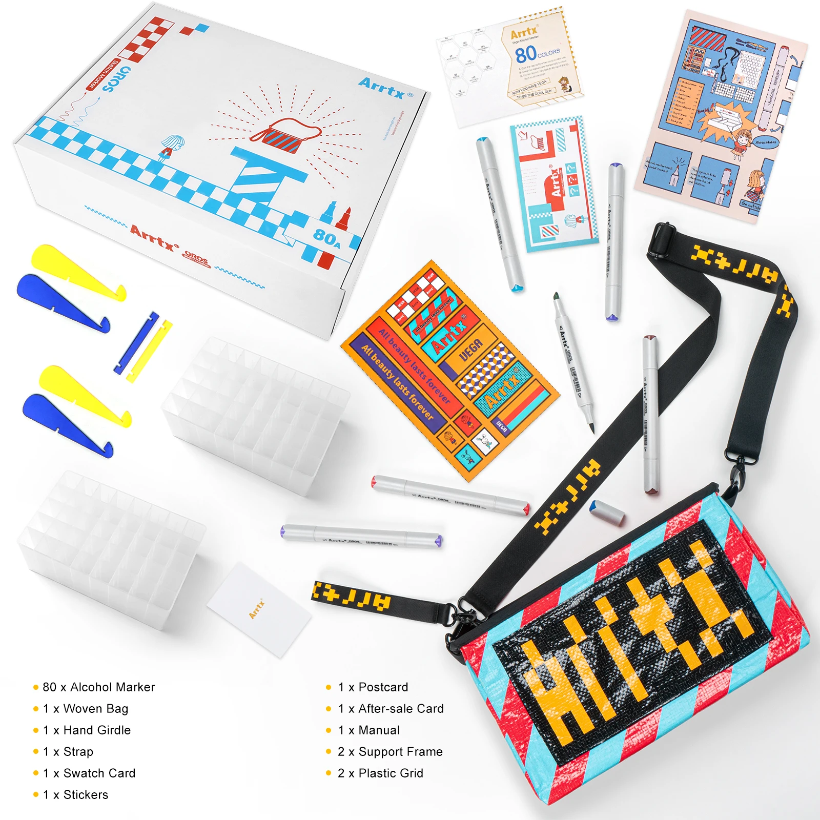 Tanie Arrtx Oros 80 Zestaw Kolorów Alkoholu Mazak Końcówki Z Obu Stron Marker Do Rysowania Szkicowania Projektowanie Kart Dla Sztuki Dzieła Sztuki T
