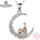 Женское Ожерелье с кулоном Eudora, из настоящего серебра 925 пробы, ювелирные украшения для дня рождения, в подарочной коробке, CYD640