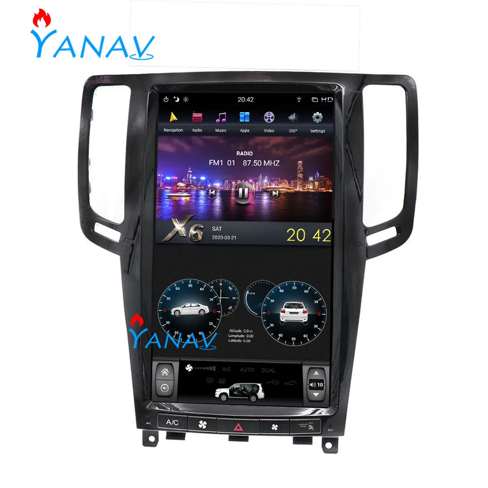 

Vertical screencar gps multimedia video radio player For Infiniti G25/G35/G37 2007-2013 android 9.0 system car navigaton stereo