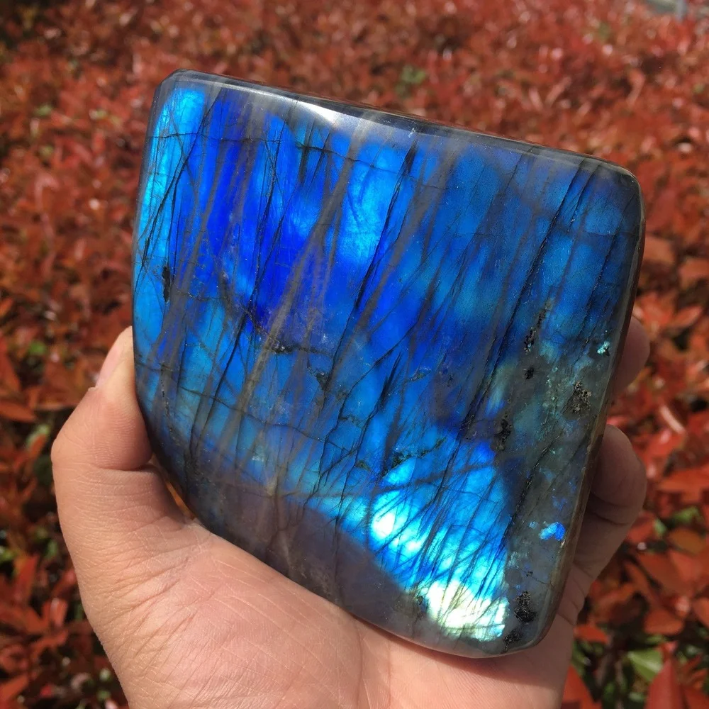 

about 600g Natural Labradorite Crystal Rough Polished Rock From Madagascar