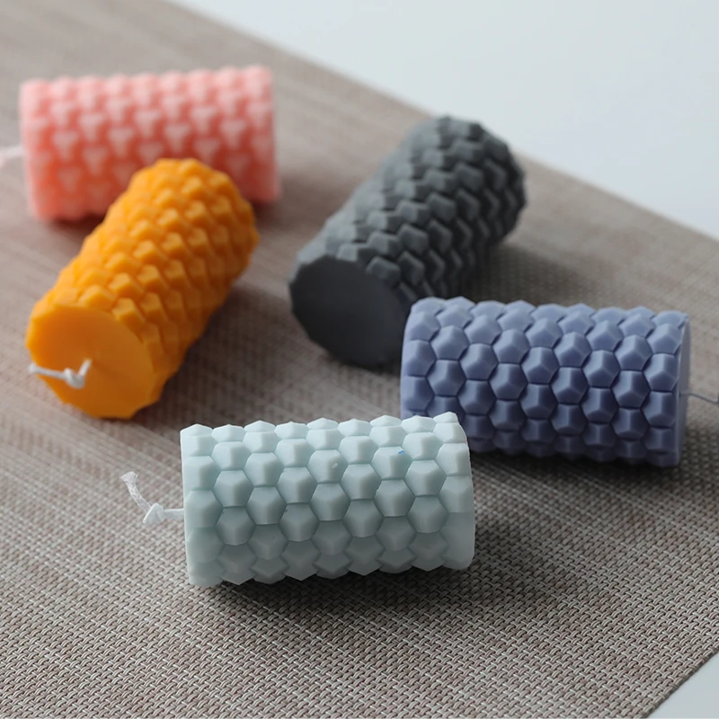 

Creative Cylindrical Honeycomb Candle Silicone Mould for Candle Making Home Decoration Candle DIY Material