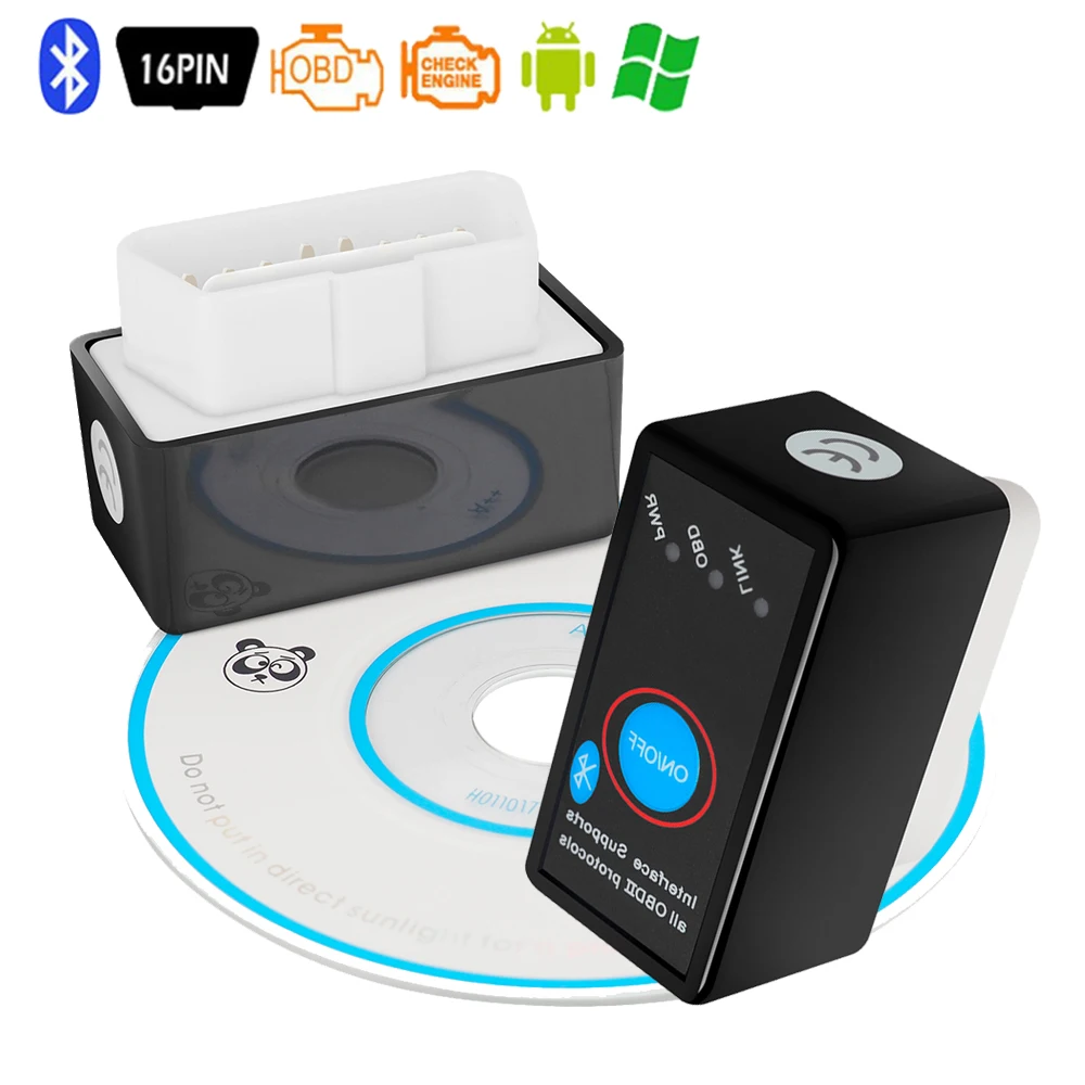 Мини OBDII ELM327 Выключатель питания OBD 2 считыватель двигателя для VW golf 4 5 6