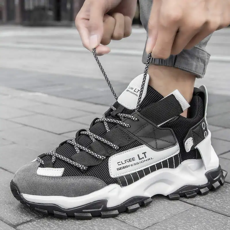 

Sport Shoes Male Daddy Men's Running Sport Shoes Large Platform Men's Sports Shoes Brands Detske Elastic Laces Sneakers Tennis