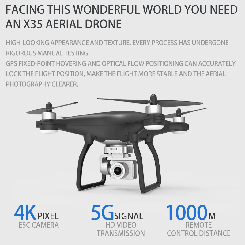 Halolo X35 Дрон GPS Wi Fi 4K HD Камера Profissional Квадрокоптер с дистанционным управлением