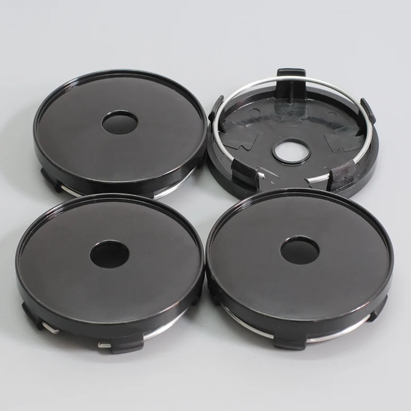 4 шт. 60 мм для 56 мм/56 5 логотип черный хром серебристый пластик Центральная втулка