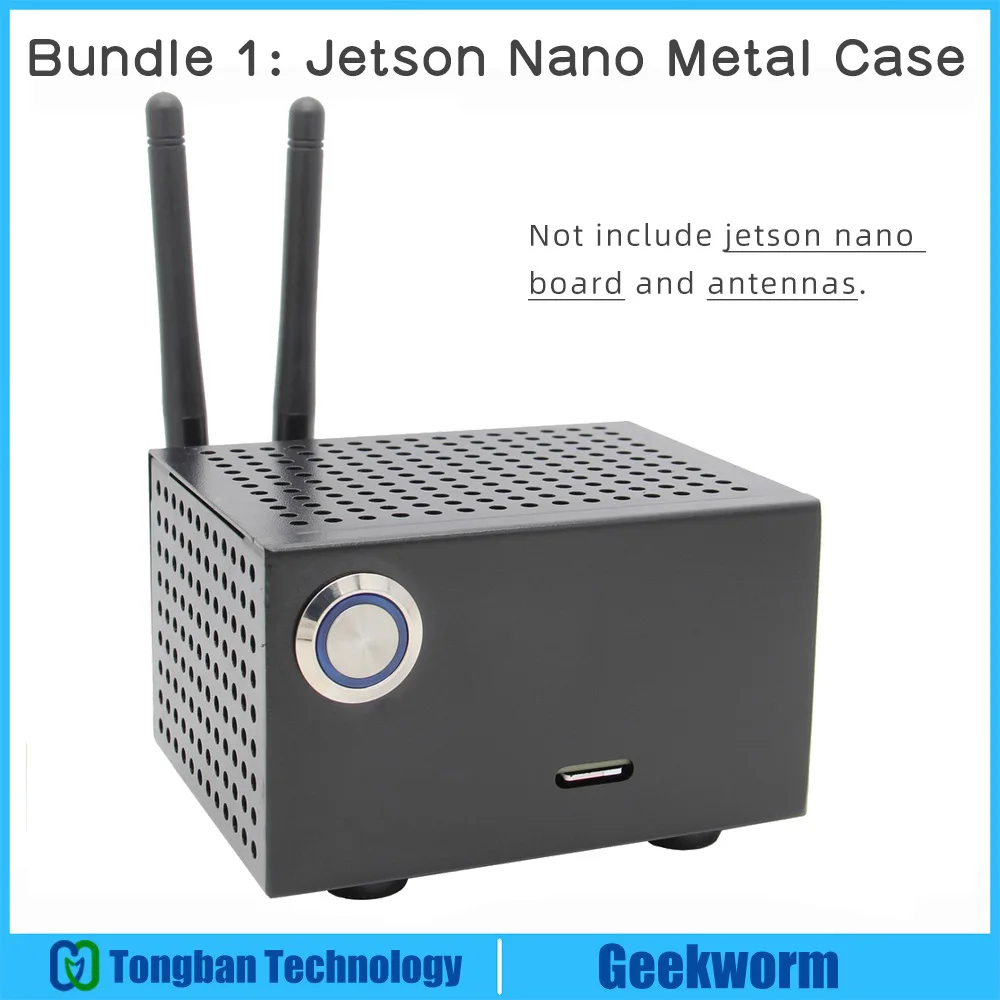 Комплект 1 NVIDIA Jetson Nano металлический чехол/корпус с переключателем питания и сброса для NVIDIA Jetson Nano Developer Kit - Комплект: Комплект 1